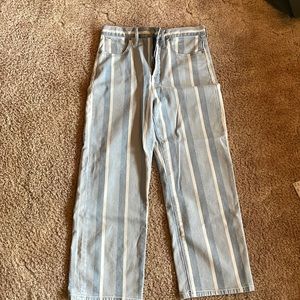 Madewell stripped jeans